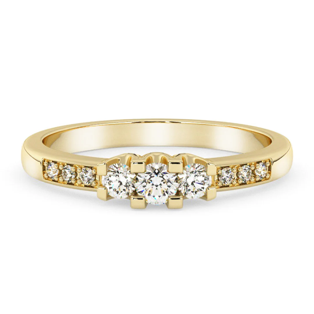 Silván Ariel timanttisormus 0,22ct, keltakulta, Silván vihkisormukset