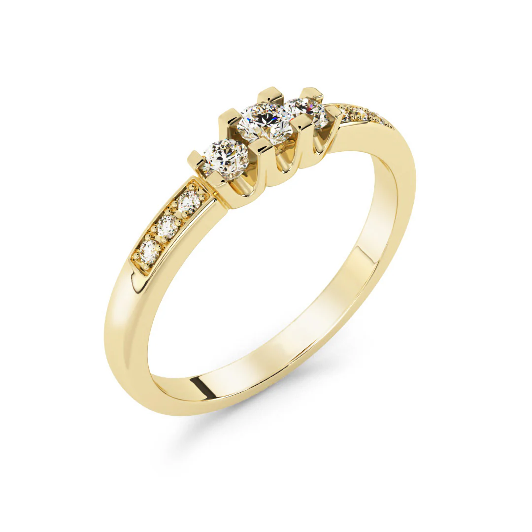 Silván Ariel timanttisormus 0,22ct, keltakulta, Silván vihkisormukset - Image 2