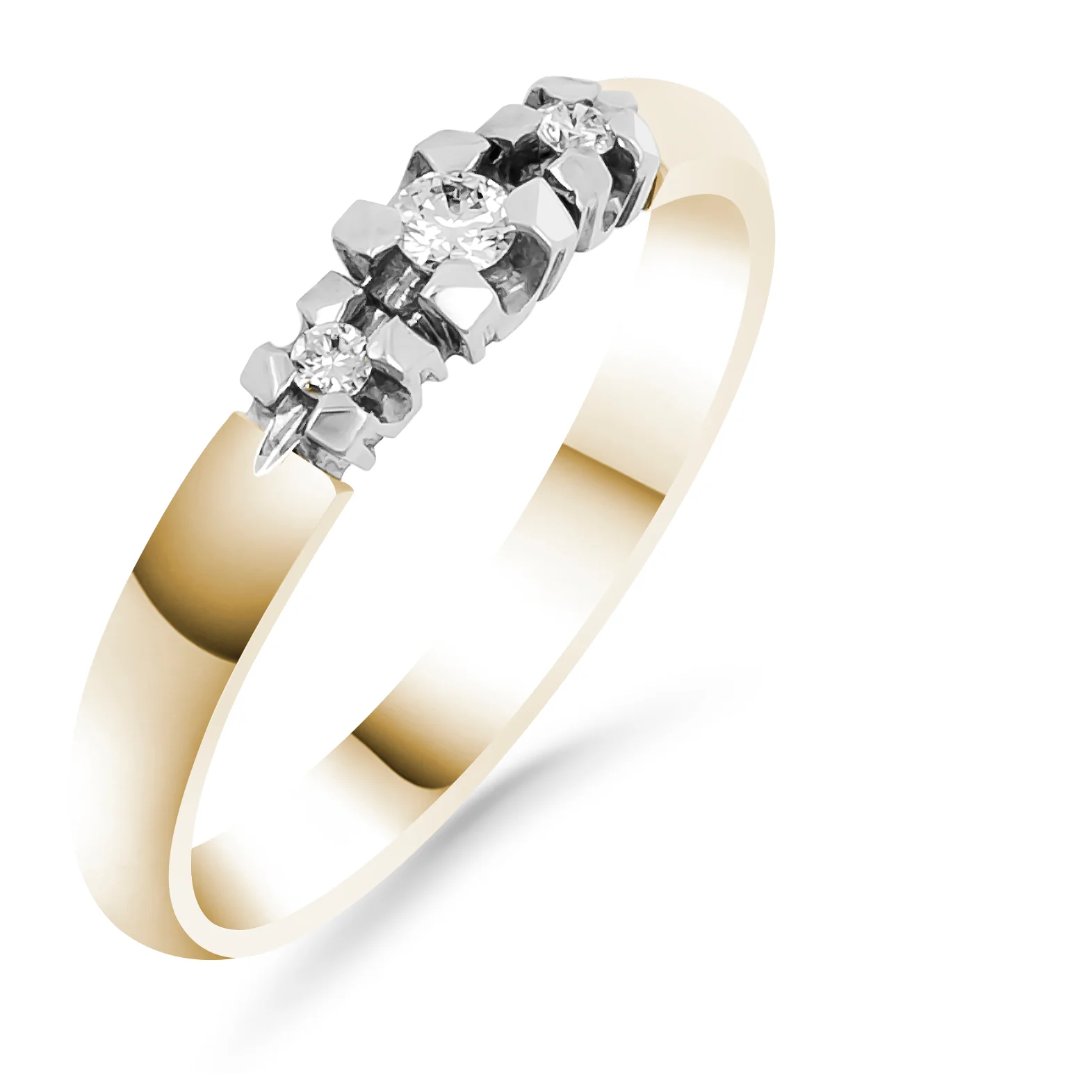 Silván Charlotte timanttisormus 0,09ct, keltakultaa, Silván vihkisormukset
