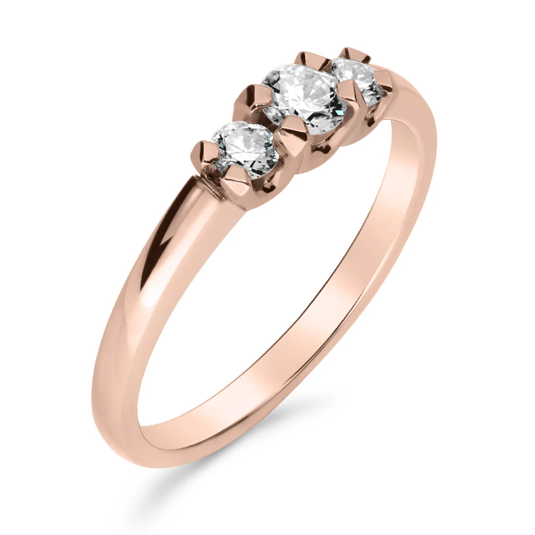 Silván Charlotte timanttisormus 0,34ct, rosekultaa, Silván vihkisormukset - Image 2