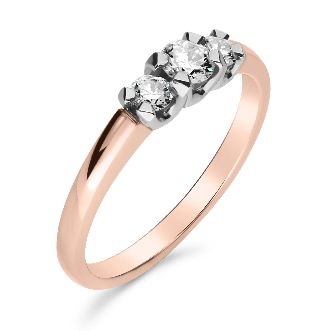 Silván Charlotte timanttisormus 0,34ct, valko- ja rosekultaa, Silván vihkisormukset - Image 2