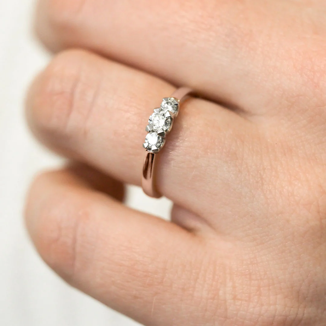 Silván Charlotte timanttisormus 0,34ct, valko- ja rosekultaa, Silván vihkisormukset - Image 4
