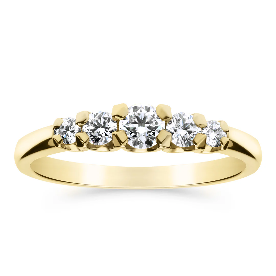 Silván Charlotte timanttisormus 0,42ct, keltakultaa, Silván vihkisormukset