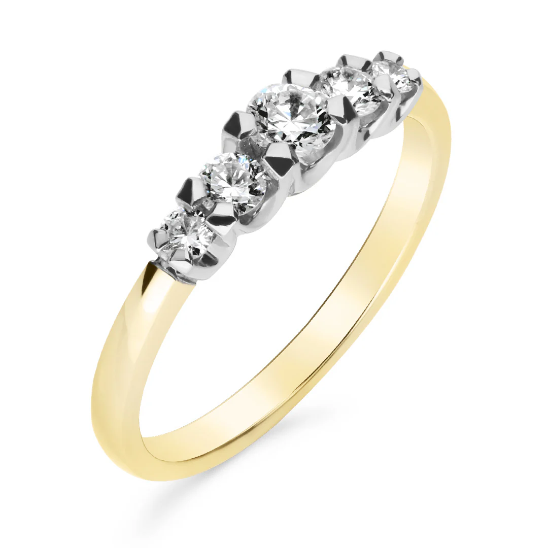 Silván Charlotte timanttisormus 0,42ct, valko- ja keltakultaa, Silván vihkisormukset - Image 2