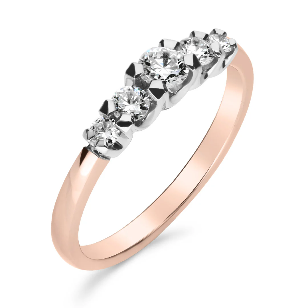 Silván Charlotte timanttisormus 0,42ct, valko- ja rosekultaa, Silván vihkisormukset - Image 2