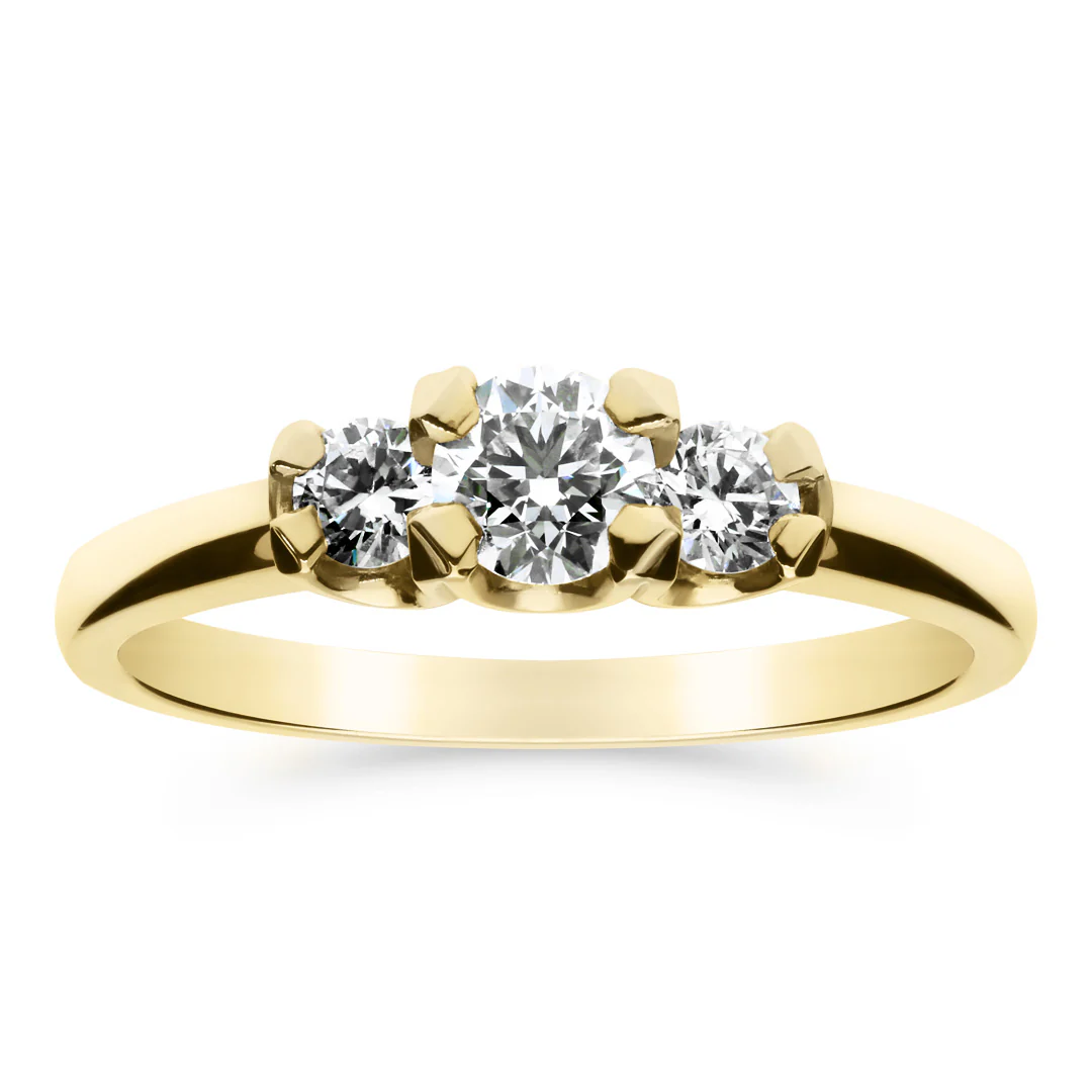 Silván Charlotte timanttisormus 0,50ct, keltakultaa, Silván vihkisormukset