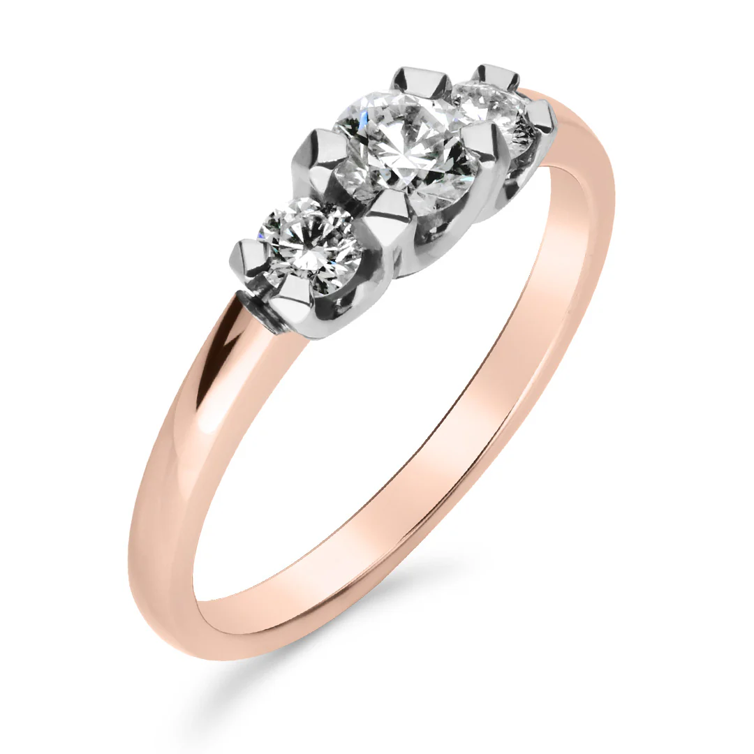 Silván Charlotte timanttisormus 0,50ct, valko- ja rosekultaa, Silván vihkisormukset - Image 2