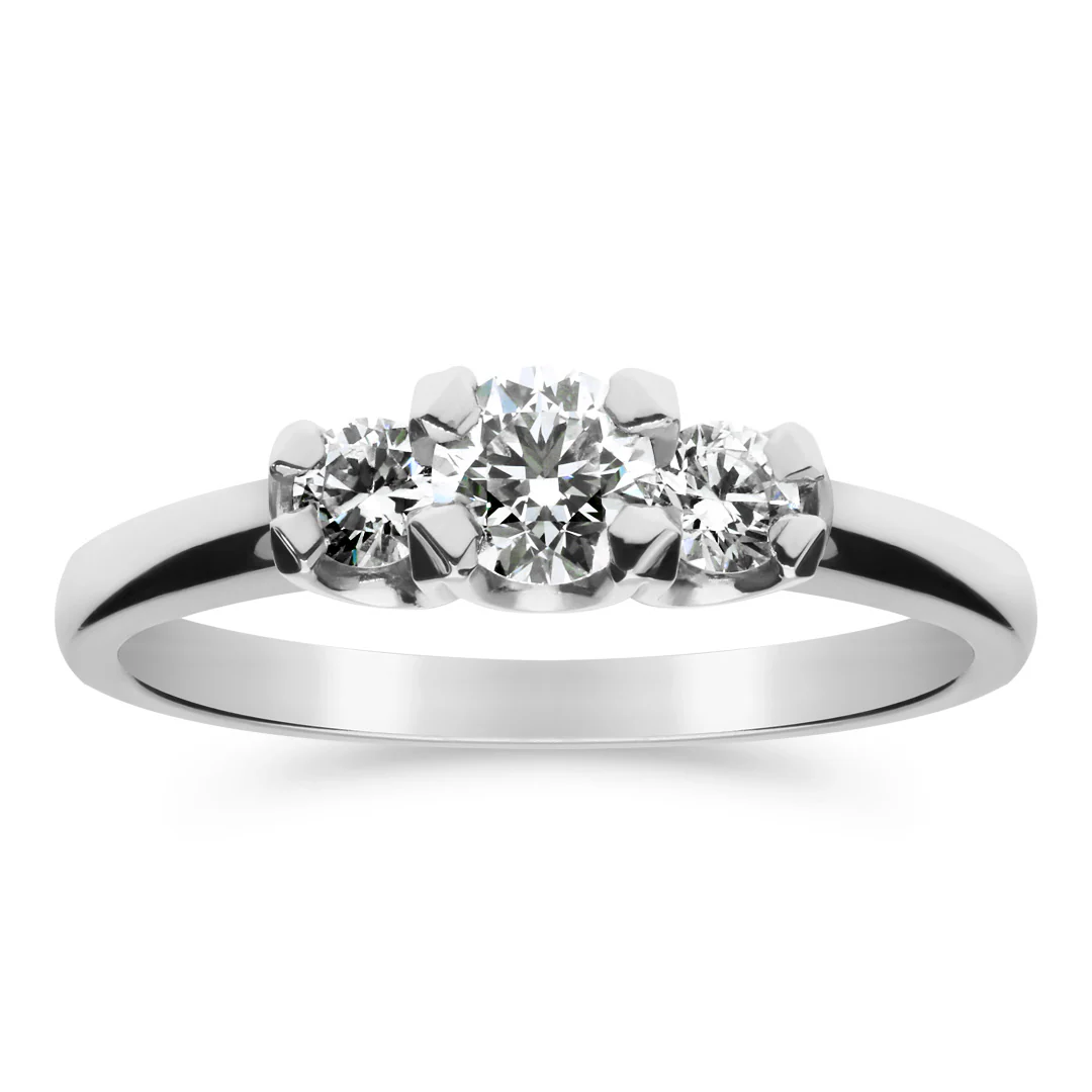 Silván Charlotte timanttisormus 0,50ct, valkokultaa, Silván vihkisormukset