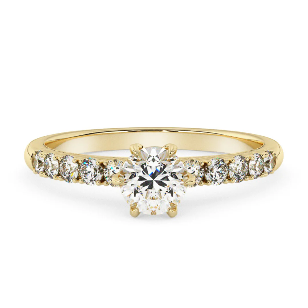 Silván Charlotte timanttisormus 0,70ct, keltakultaa, Silván vihkisormukset