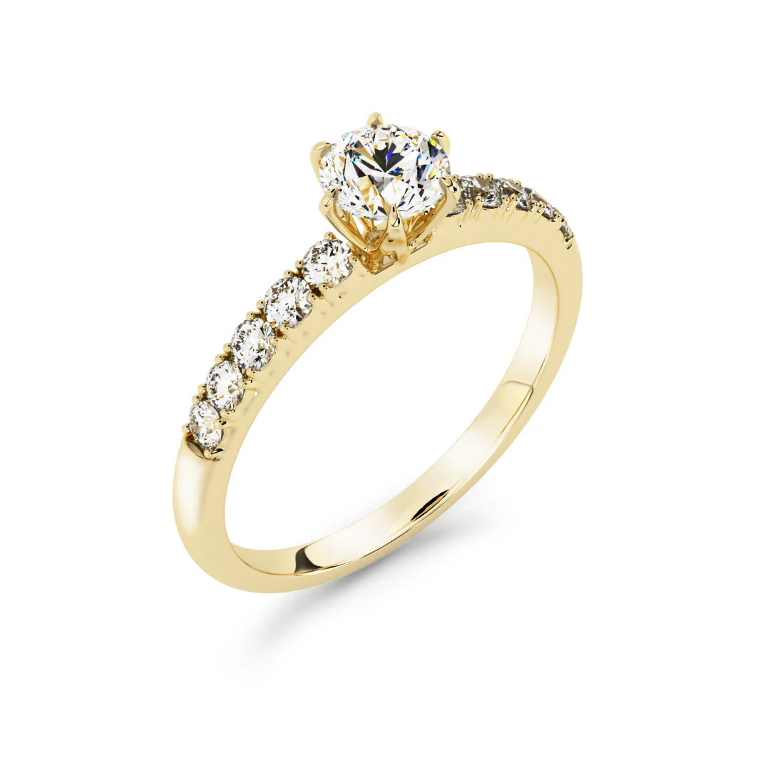 Silván Charlotte timanttisormus 0,70ct, keltakultaa, Silván vihkisormukset - Image 3