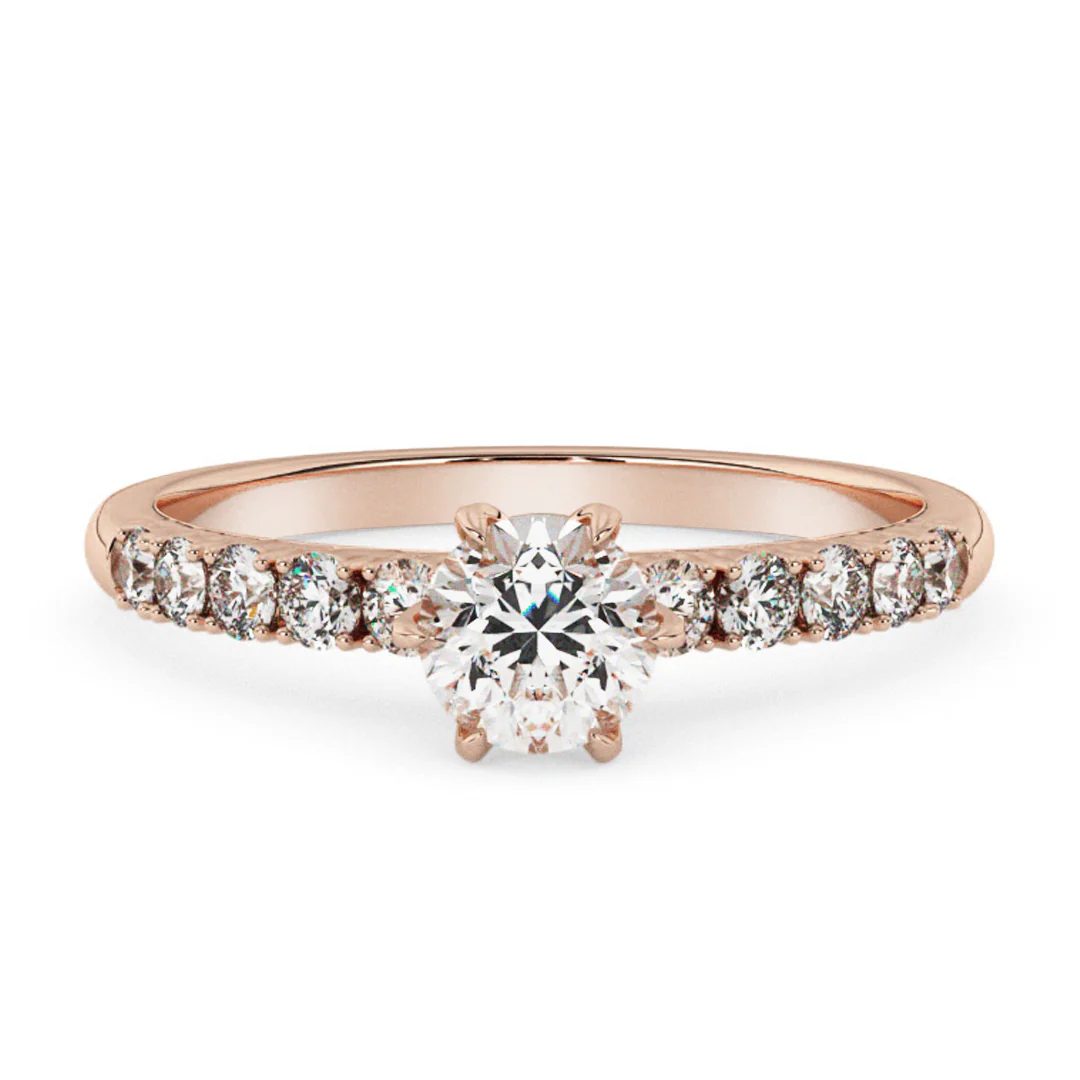 Silván Charlotte timanttisormus 0,70ct, rosekultaa, Silván vihkisormukset