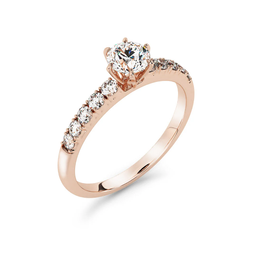 Silván Charlotte timanttisormus 0,70ct, rosekultaa, Silván vihkisormukset - Image 3