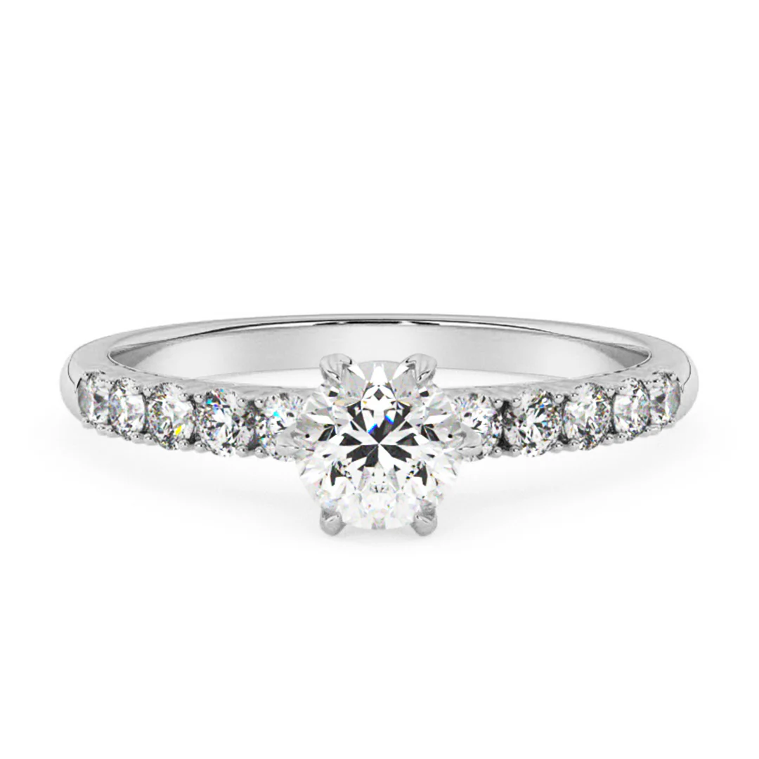 Silván Charlotte timanttisormus 0,70ct, valkokultaa, Silván vihkisormukset