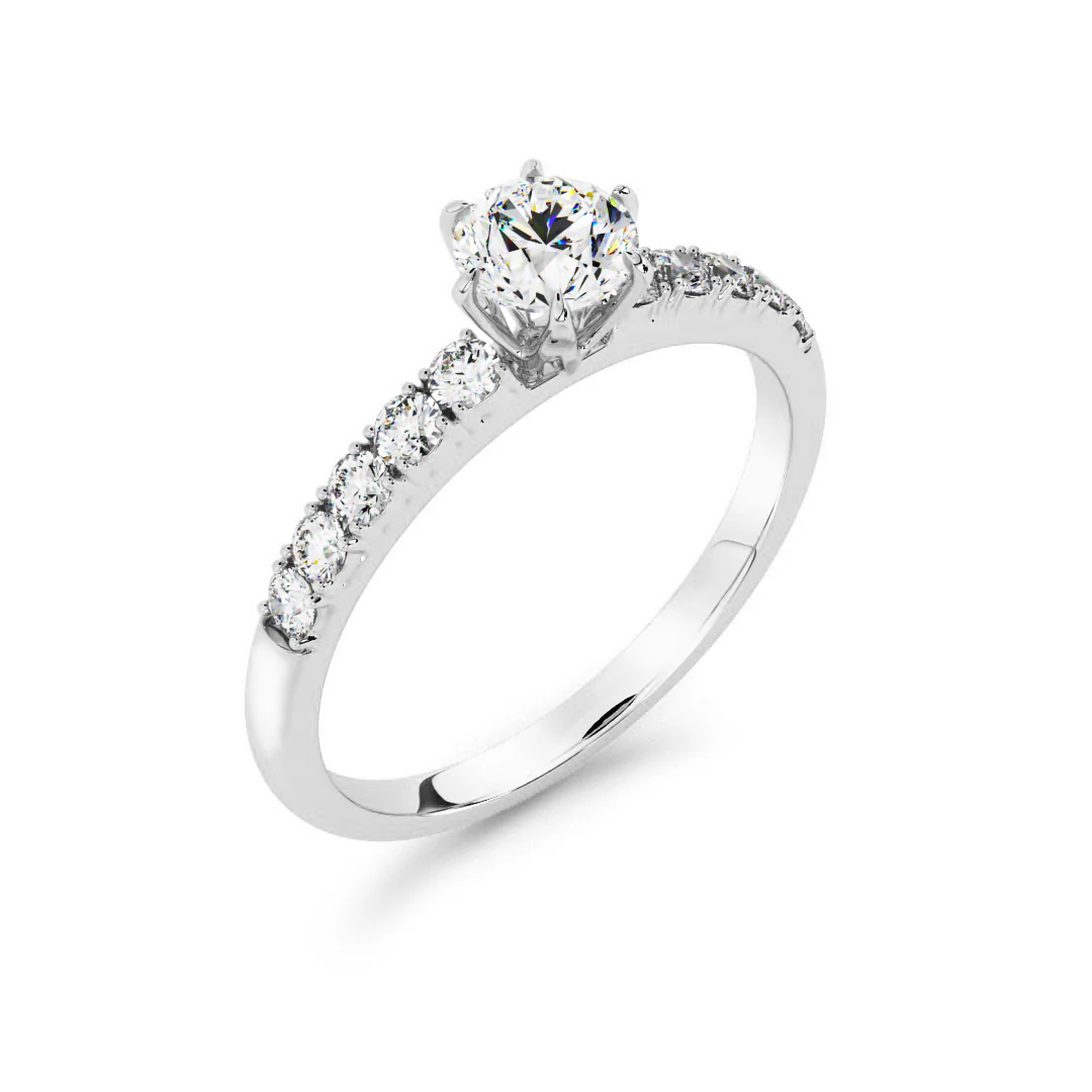 Silván Charlotte timanttisormus 0,70ct, valkokultaa, Silván vihkisormukset - Image 3