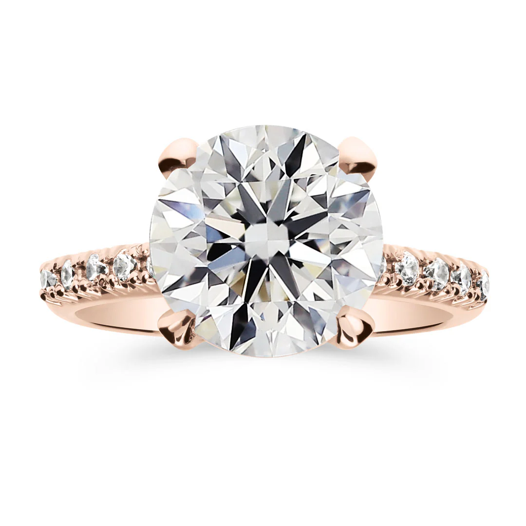 Silván Charlotte timanttisormus 3,22ct, rosekultaa, Silván vihkisormukset