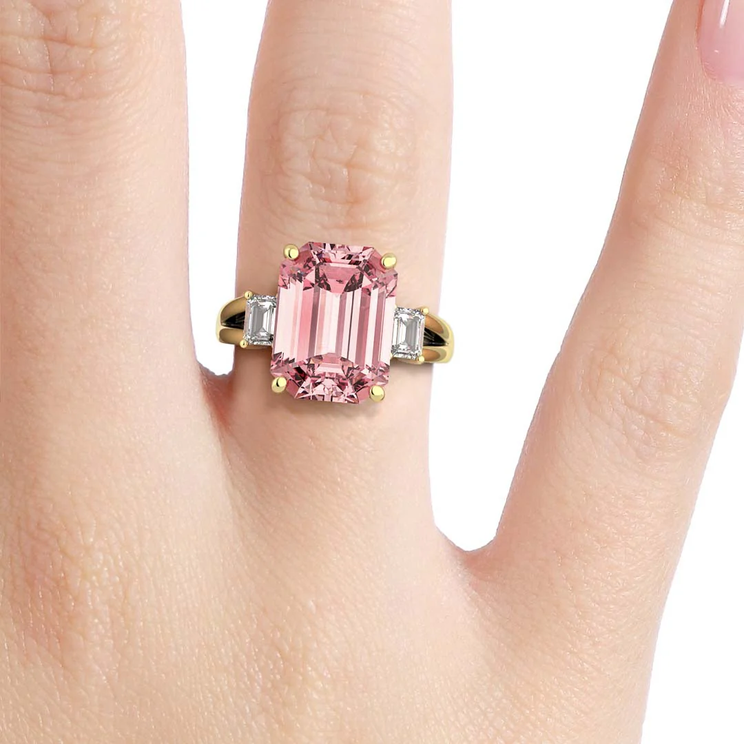 Silván Charlotte timanttisormus 4,38ct morganiitilla ja 0,60ct timanteilla, 18K keltakultaa, Silván vihkisormukset - Image 5