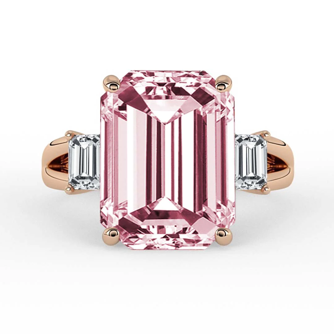 Silván Charlotte timanttisormus 4,38ct morganiitilla ja 0,60ct timanteilla, 18K rosekultaa, Silván vihkisormukset