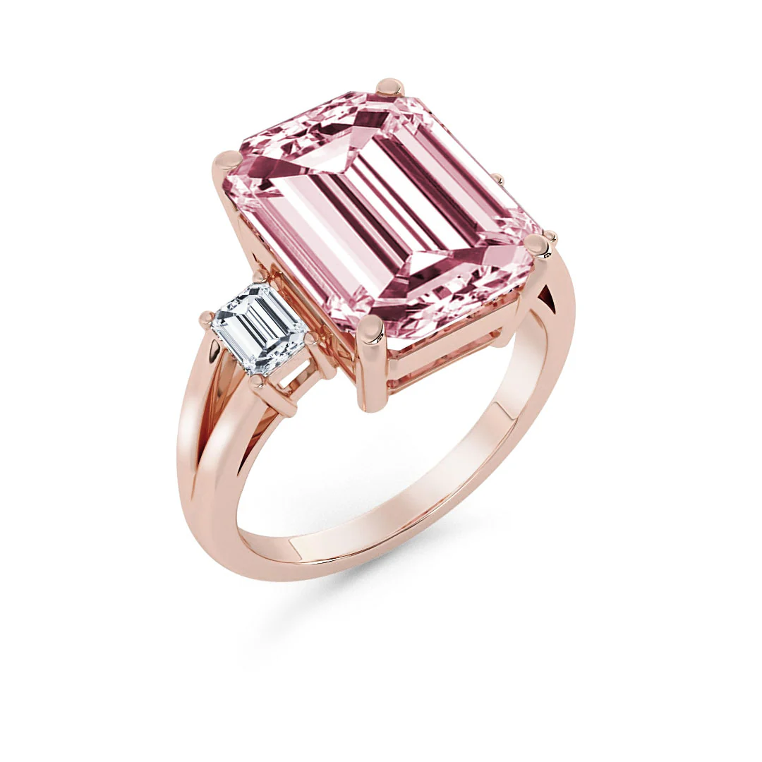 Silván Charlotte timanttisormus 4,38ct morganiitilla ja 0,60ct timanteilla, 18K rosekultaa, Silván vihkisormukset - Image 2