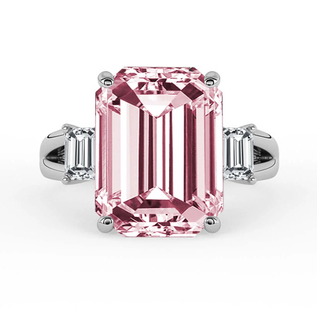 Silván Charlotte timanttisormus 4,38ct morganiitilla ja 0,60ct timanteilla, 18K valkokultaa, Silván vihkisormukset