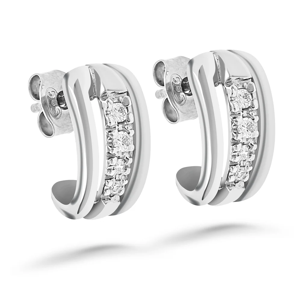 Silván Daria timanttikorvakorut 0,12ct, valkokultaa, Silván timanttikorut