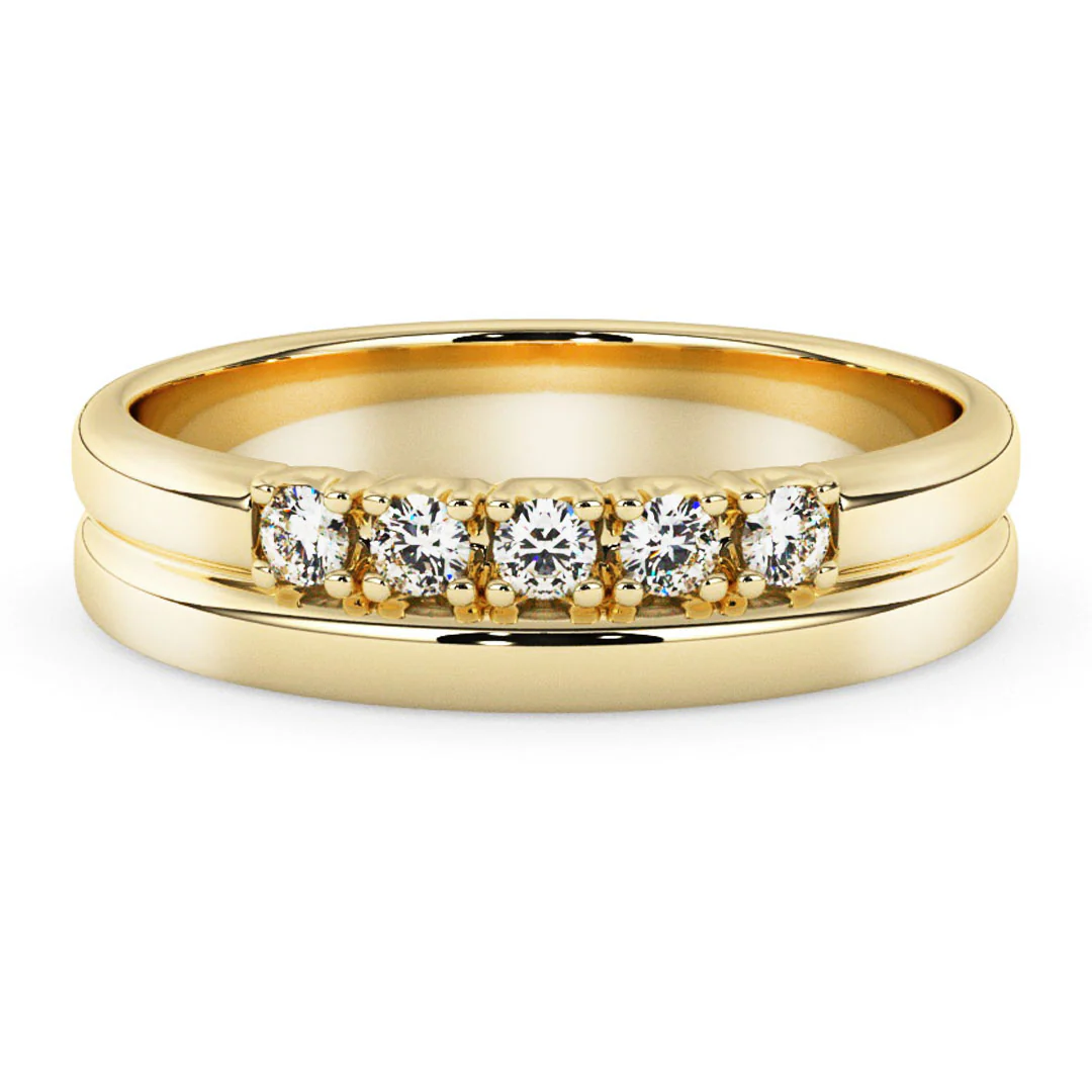 Silván Daria timanttisormus 0,05ct, keltakultaa, Silván vihkisormukset