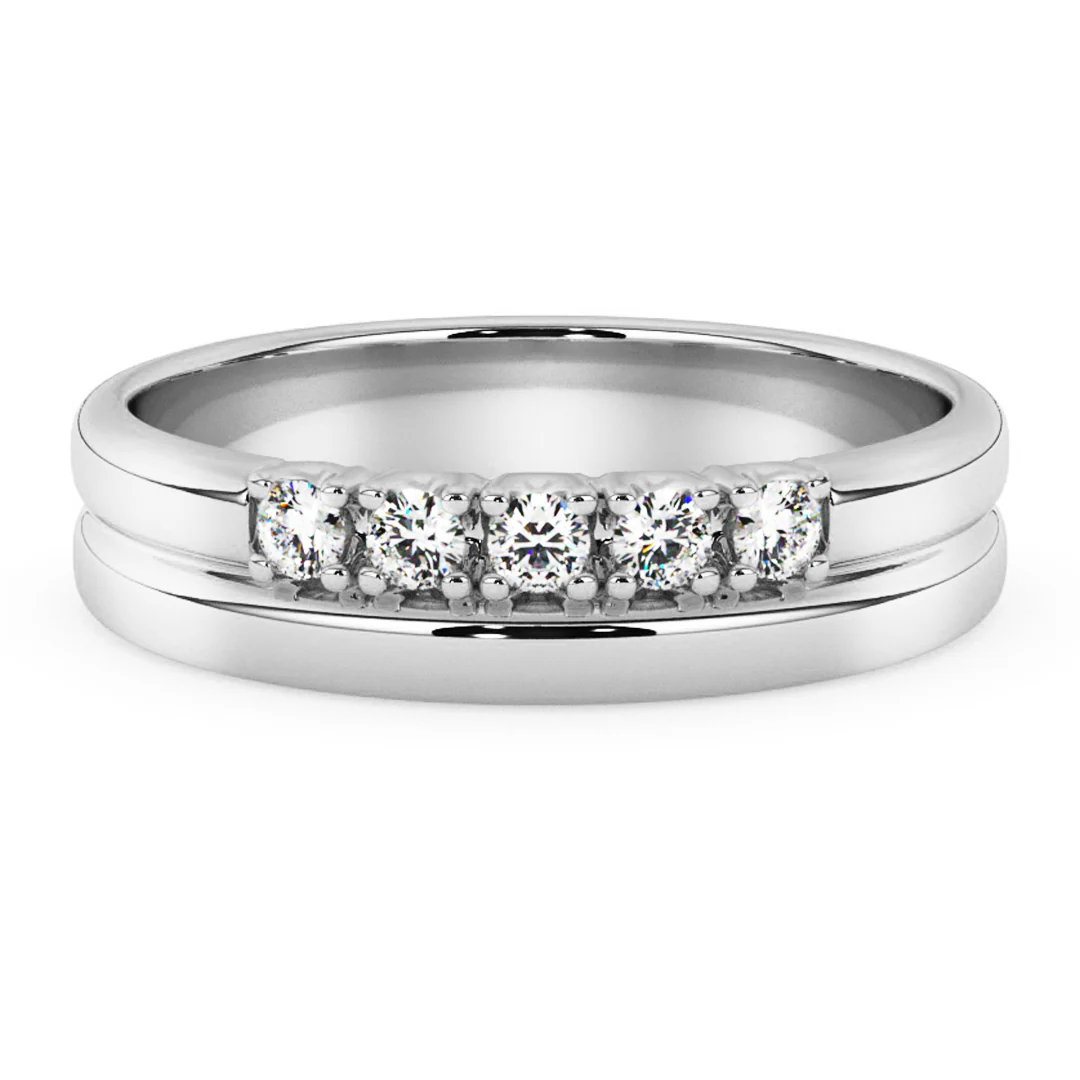 Silván Daria timanttisormus 0,05ct, valkokultaa, Silván vihkisormukset