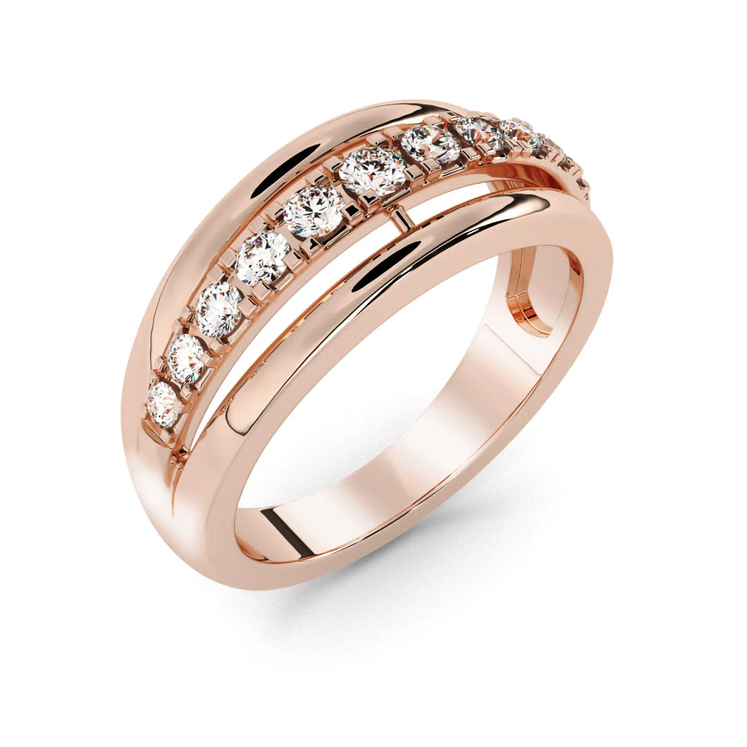 Silván Daria timanttisormus 0,15ct, rosekultaa, Silván vihkisormukset - Image 2