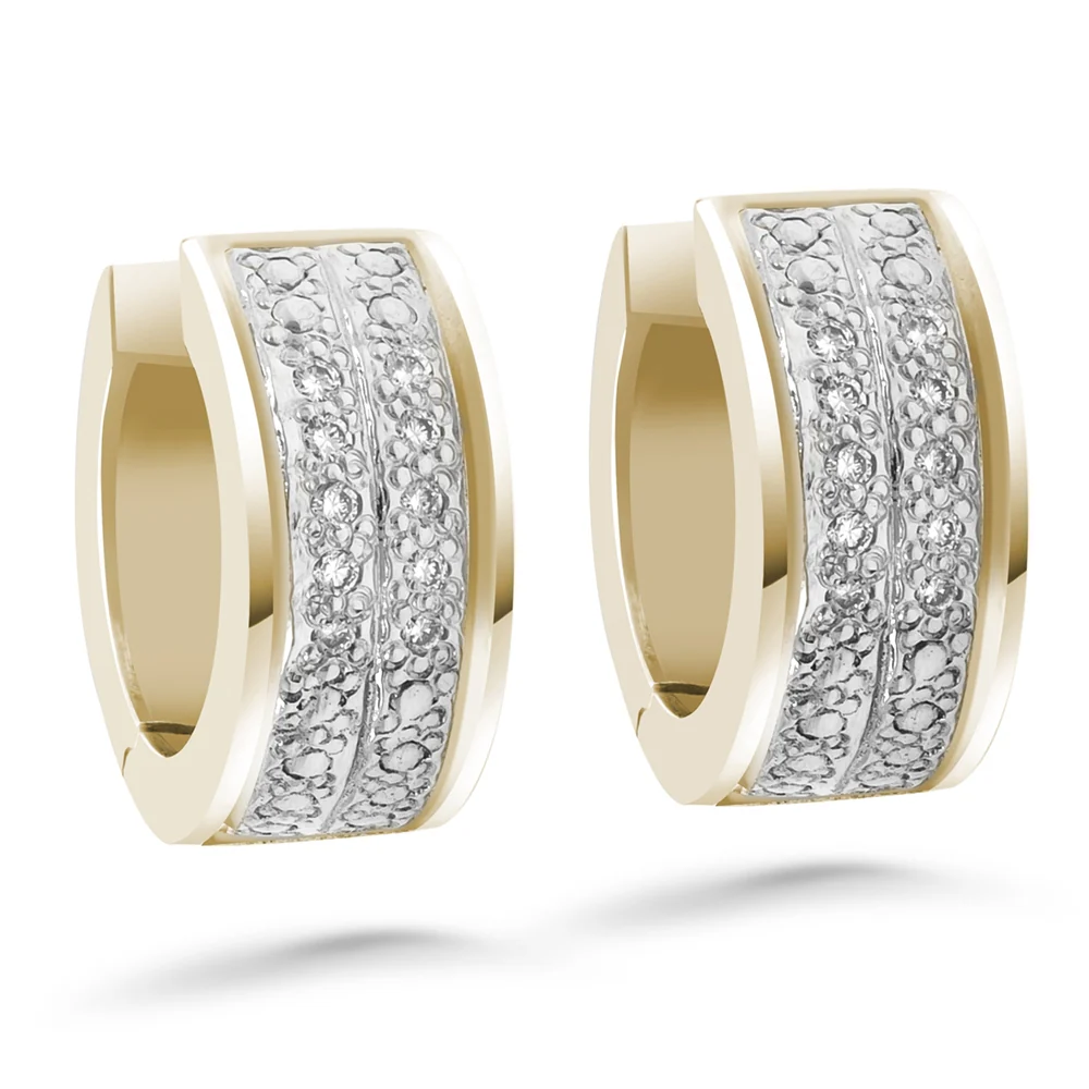 Silván Henrietta timanttikorvakorut 0,14ct, keltakultaa, Silván timanttikorut