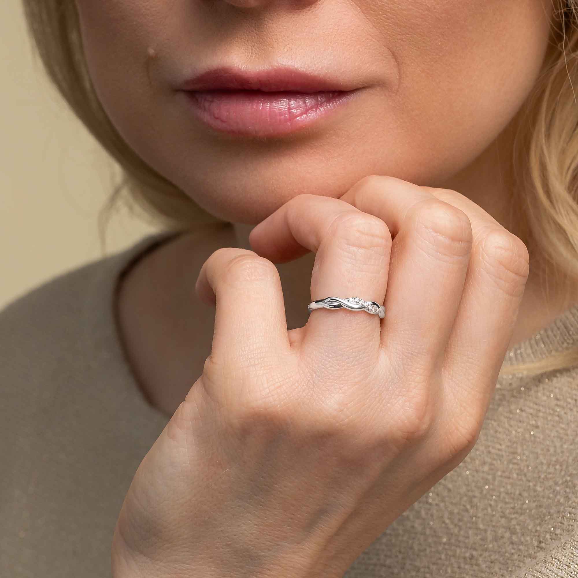 Silván Henrietta timanttisormus 0,05ct, valkokultaa, Silván vihkisormukset - Image 3