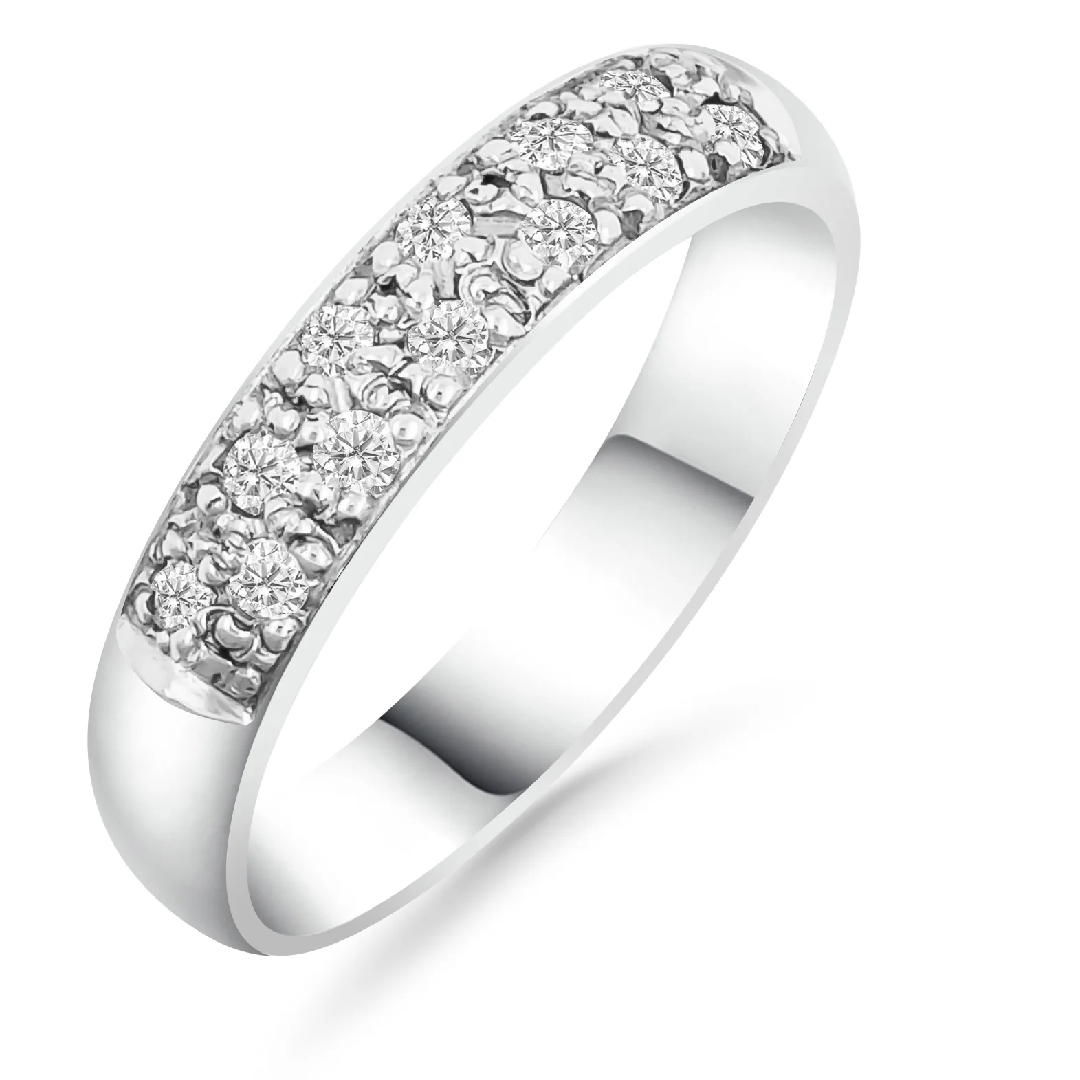Silván Henrietta timanttisormus 0,24ct, valkokultaa, koko 17, Silván vihkisormukset