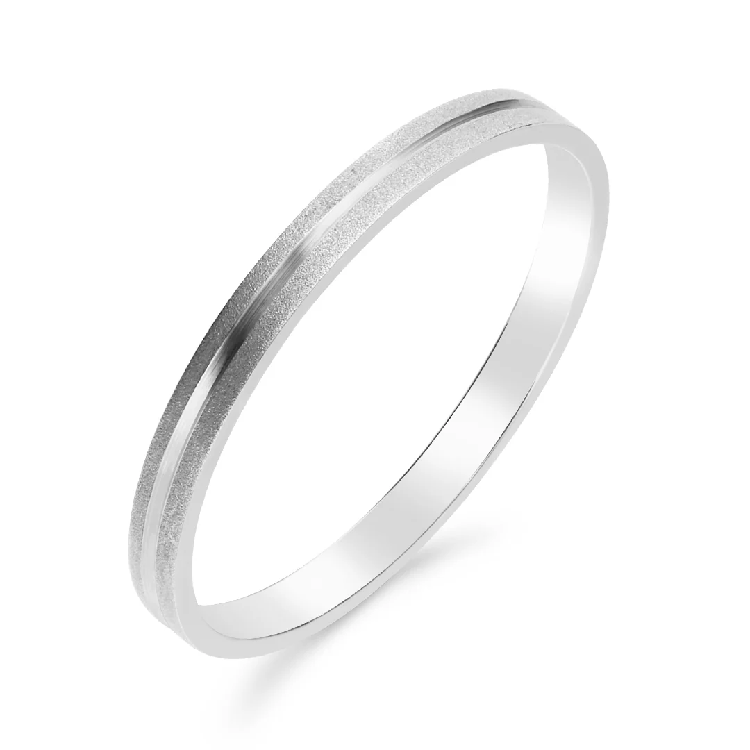 Silván kihlasormus valkokulta, 2mm, kiiltävällä uralla, Silván kihlasormukset - Image 2