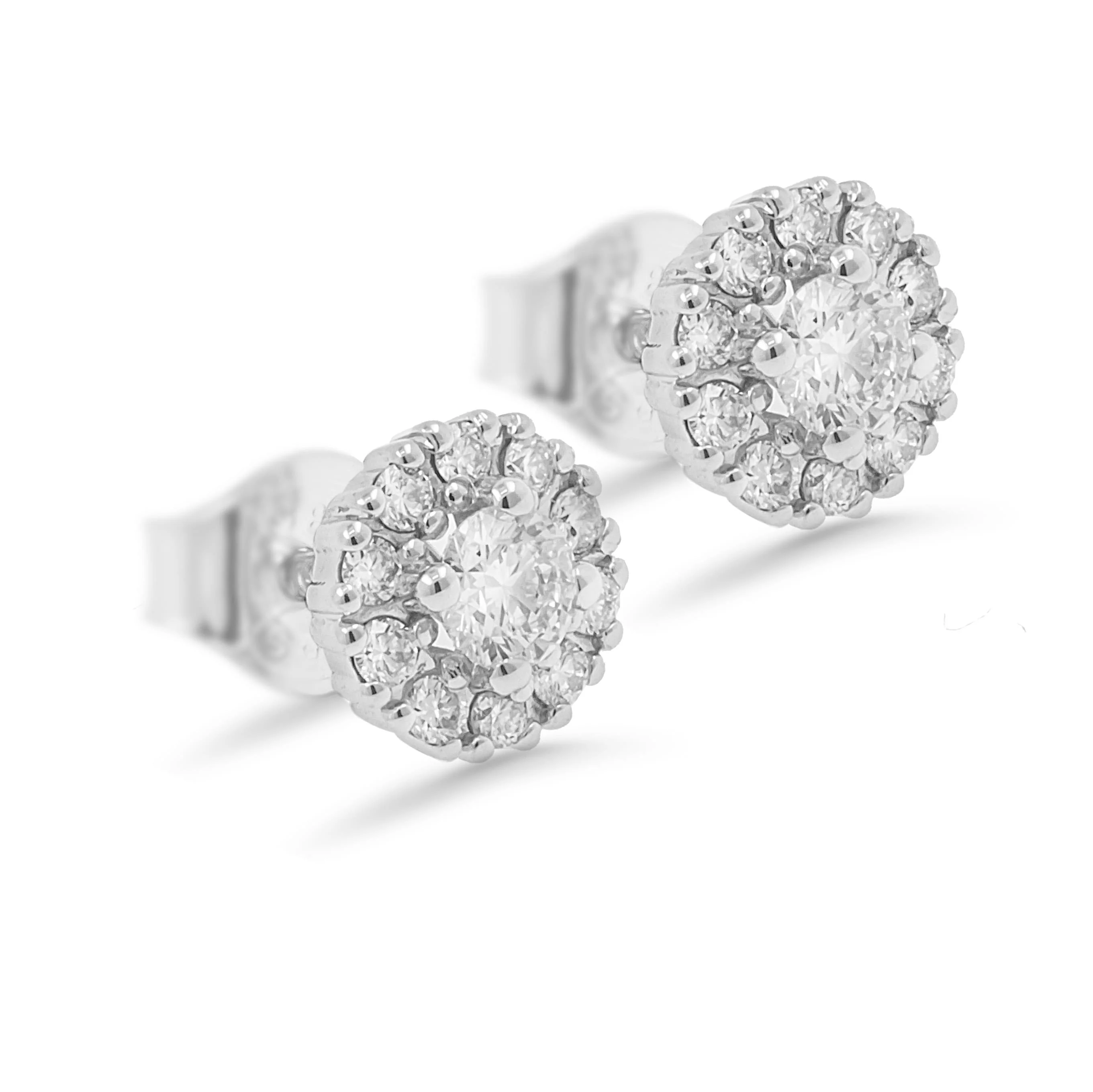 Silván Lauriel halokorvakorut 0,46ct, valkokultaa, Silván timanttikorut
