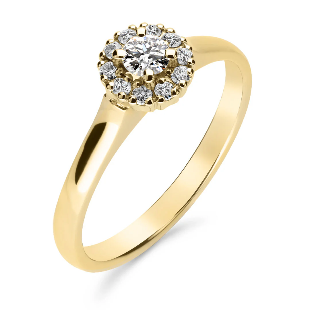Silván Lauriel halosormus 0,23ct, keltakultaa, Silván vihkisormukset - Image 2
