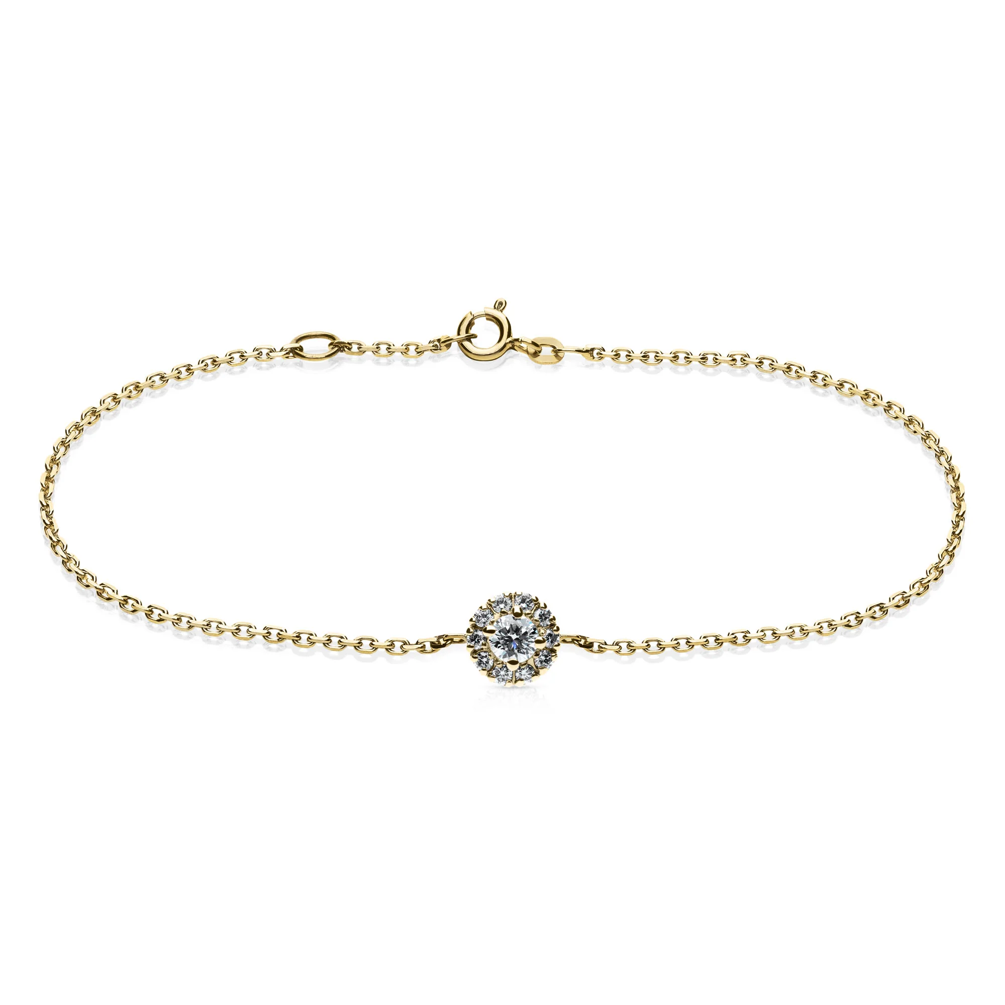 Silván Lauriel timanttirannekoru 0,23ct, keltakultaa, Silván timanttikorut