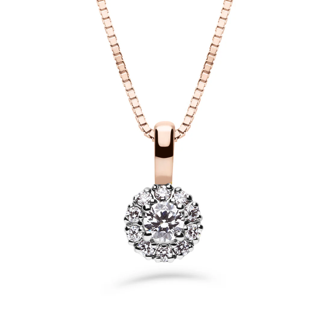 Silván Lauriel timanttiriipus 0,23ct, valko- ja rosekultaa, Silván timanttikorut