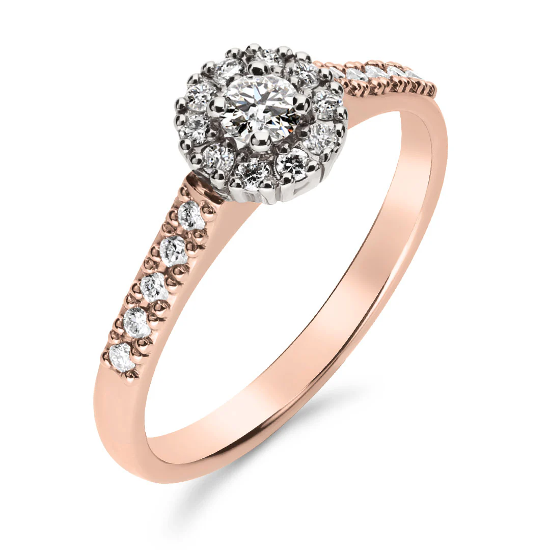 Silván Lauriel timanttisormus 0,33ct, valko- ja rosekultaa, Silván vihkisormukset - Image 3