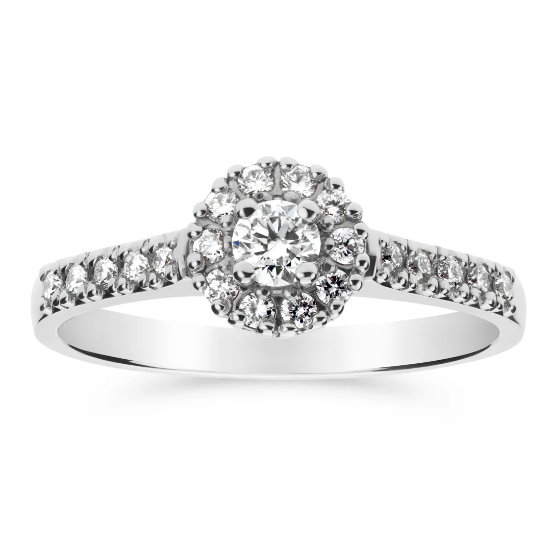 Silván Lauriel timanttisormus 0,33ct, valkokultaa, Silván vihkisormukset