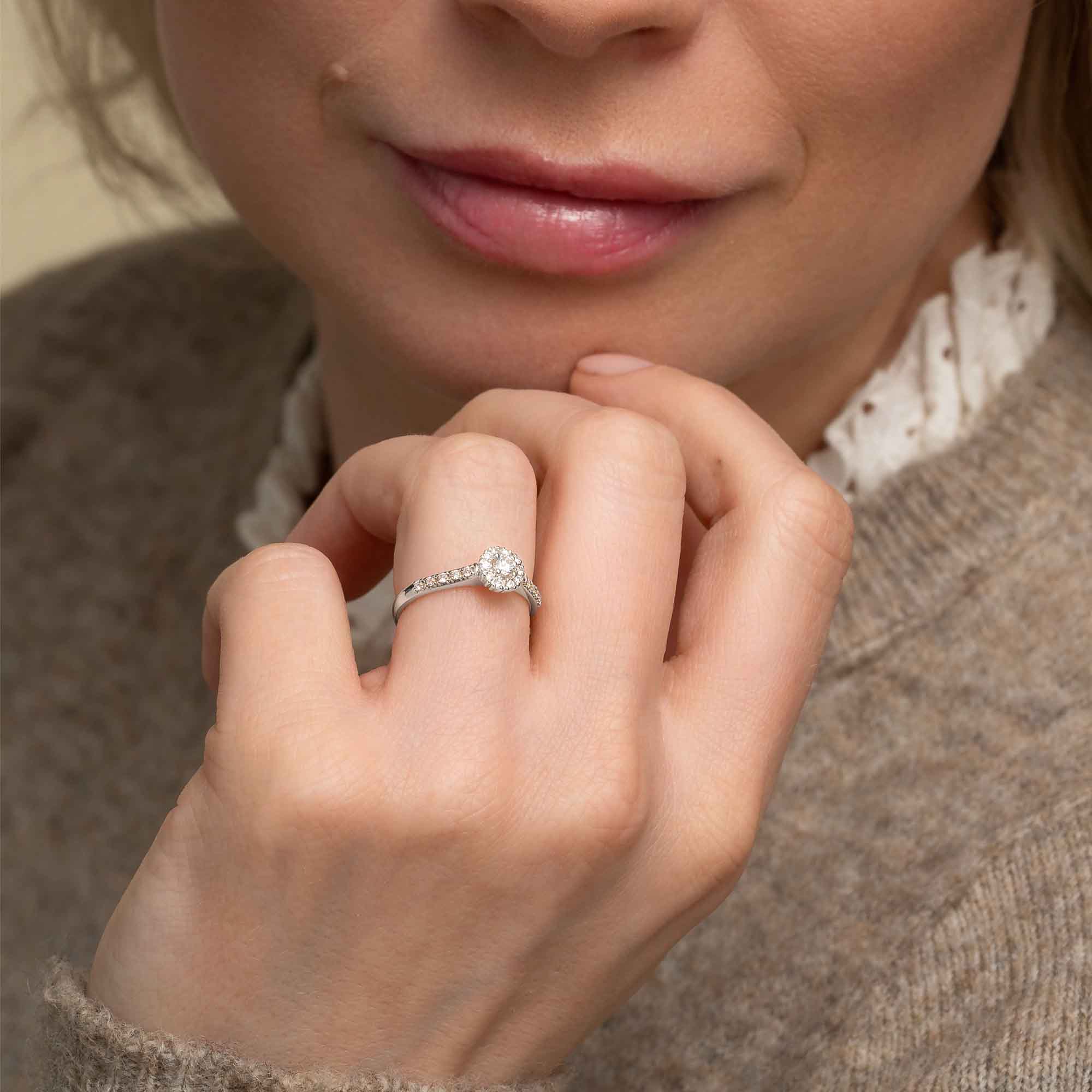 Silván Lauriel timanttisormus 0,33ct, valkokultaa, Silván vihkisormukset - Image 2