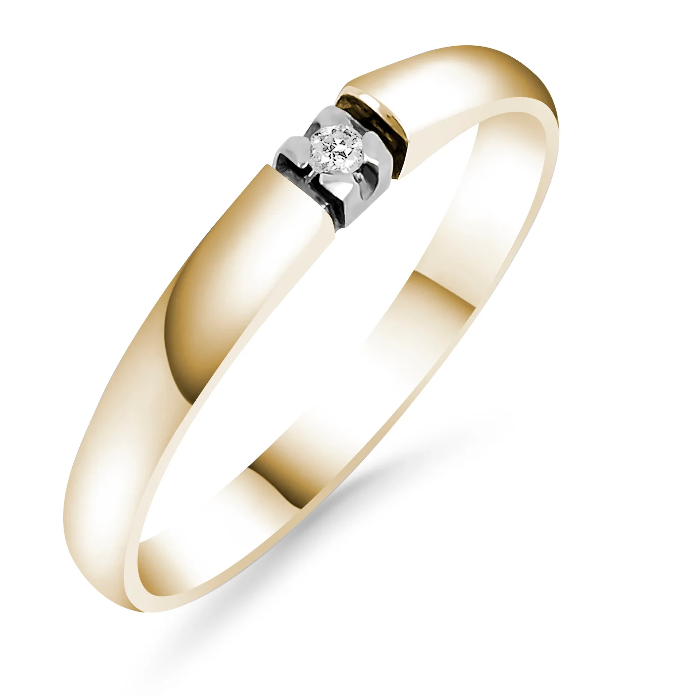Silván Marie timanttisormus 0,02ct, keltakultaa, Silván vihkisormukset