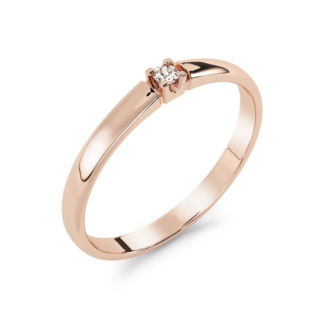 Silván Marie timanttisormus 0,02ct, rosekultaa, Silván vihkisormukset - Image 2