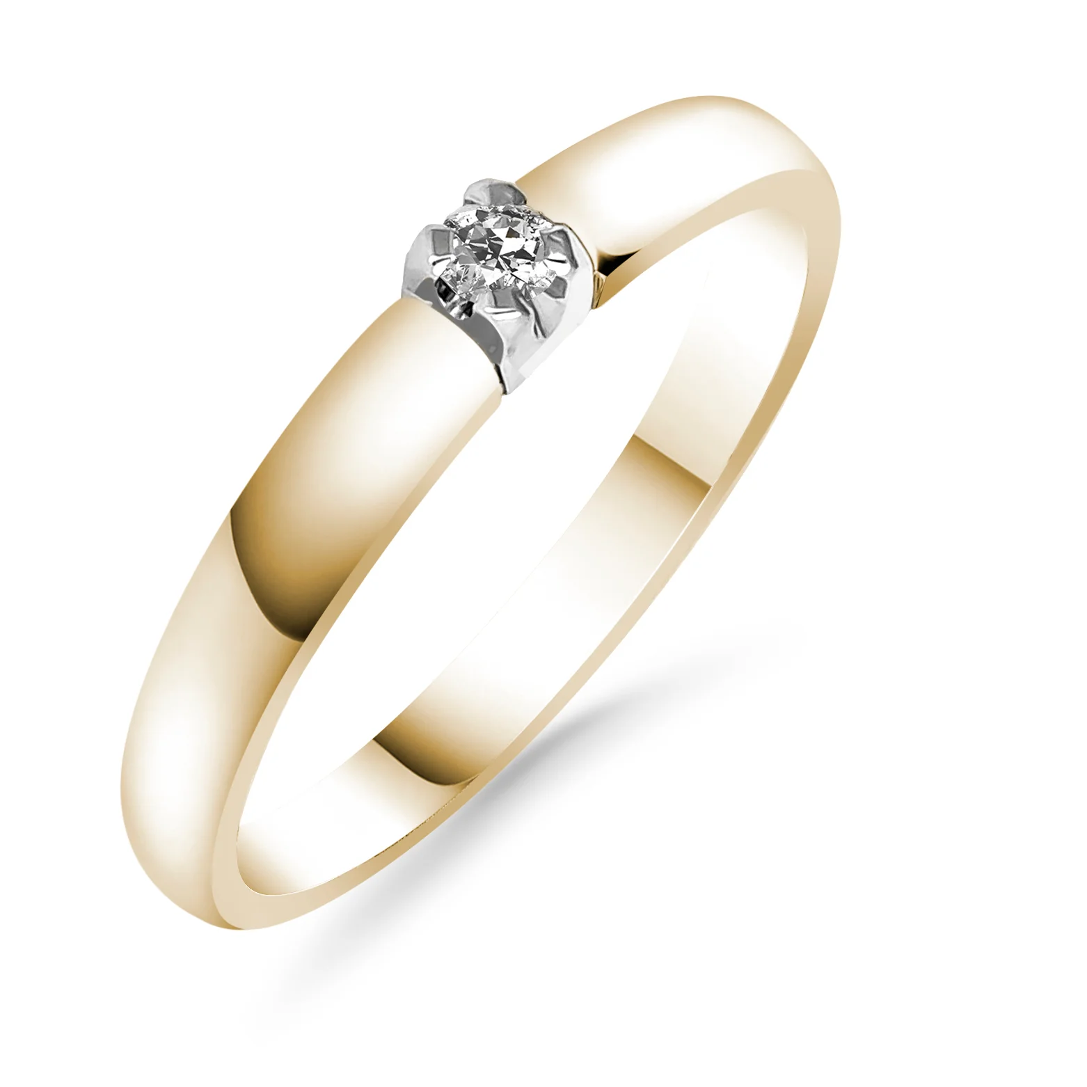 Silván Marie timanttisormus 0,05ct, keltakultaa, Silván vihkisormukset