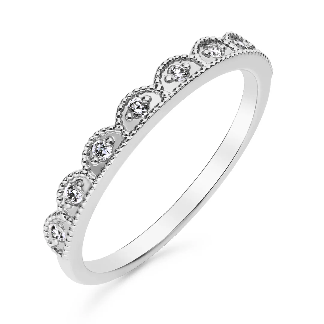 Silván Mimosa timanttisormus 0,08ct, valkokultaa, Silván vihkisormukset - Image 2