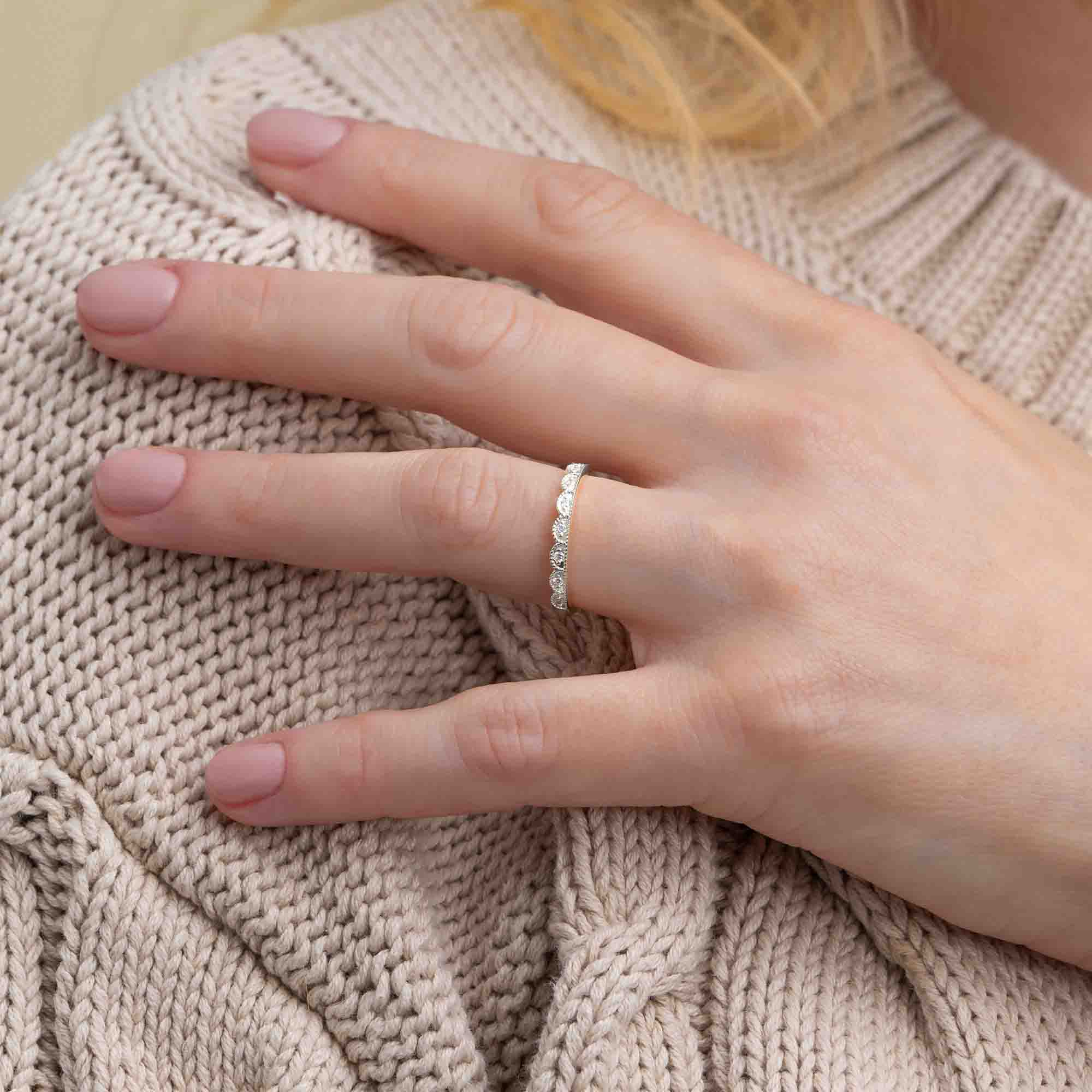 Silván Mimosa timanttisormus 0,08ct, valkokultaa, Silván vihkisormukset - Image 3