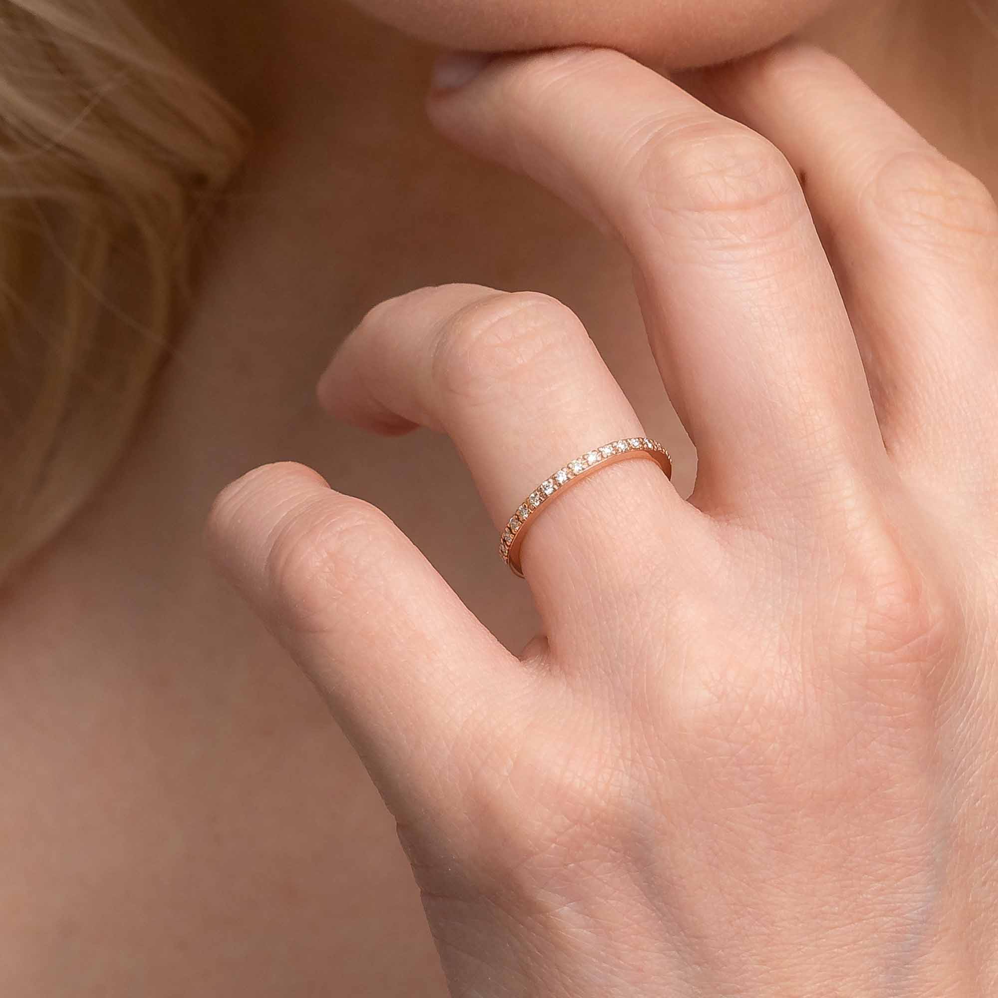Silván Mimosa timanttisormus 0,17ct, rosekultaa, Silván vihkisormukset - Image 2