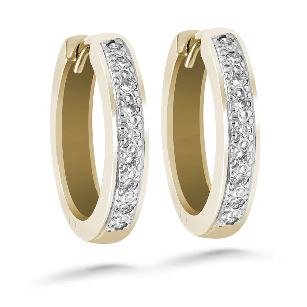 Silván Olivia timanttikorvakorut 0,18ct, keltakultaa, Silván timanttikorut