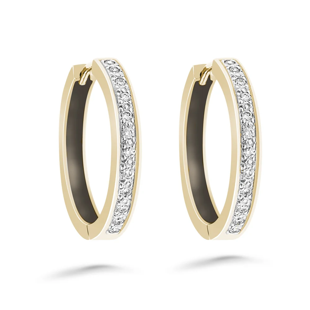 Silván Olivia timanttikorvakorut 0,24ct, keltakultaa, Silván timanttikorut