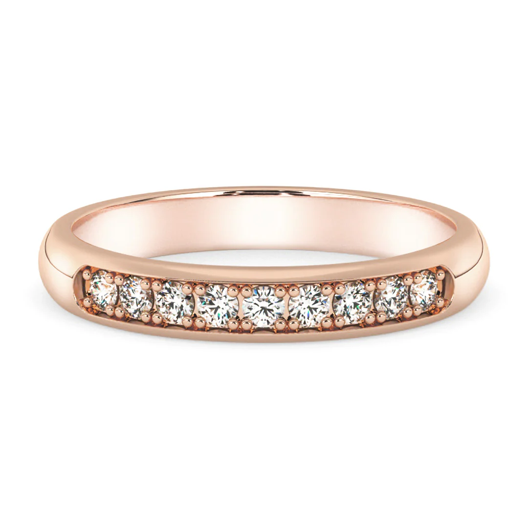 Silván Olivia timanttisormus 0,18ct, rosekultaa, Silván vihkisormukset