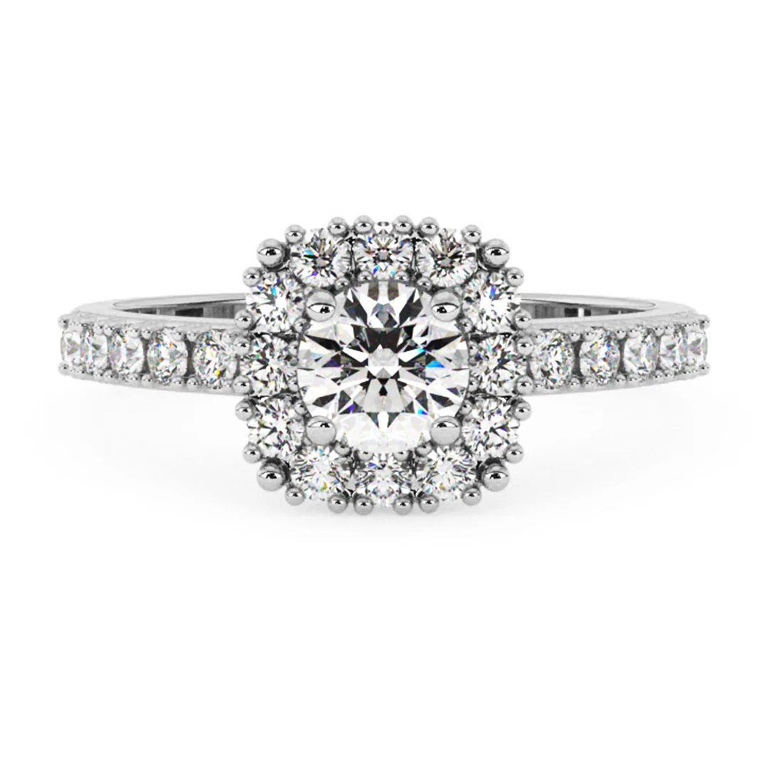 Silván Rosalie halosormus 0,84ct, valkokultaa, Silván vihkisormukset