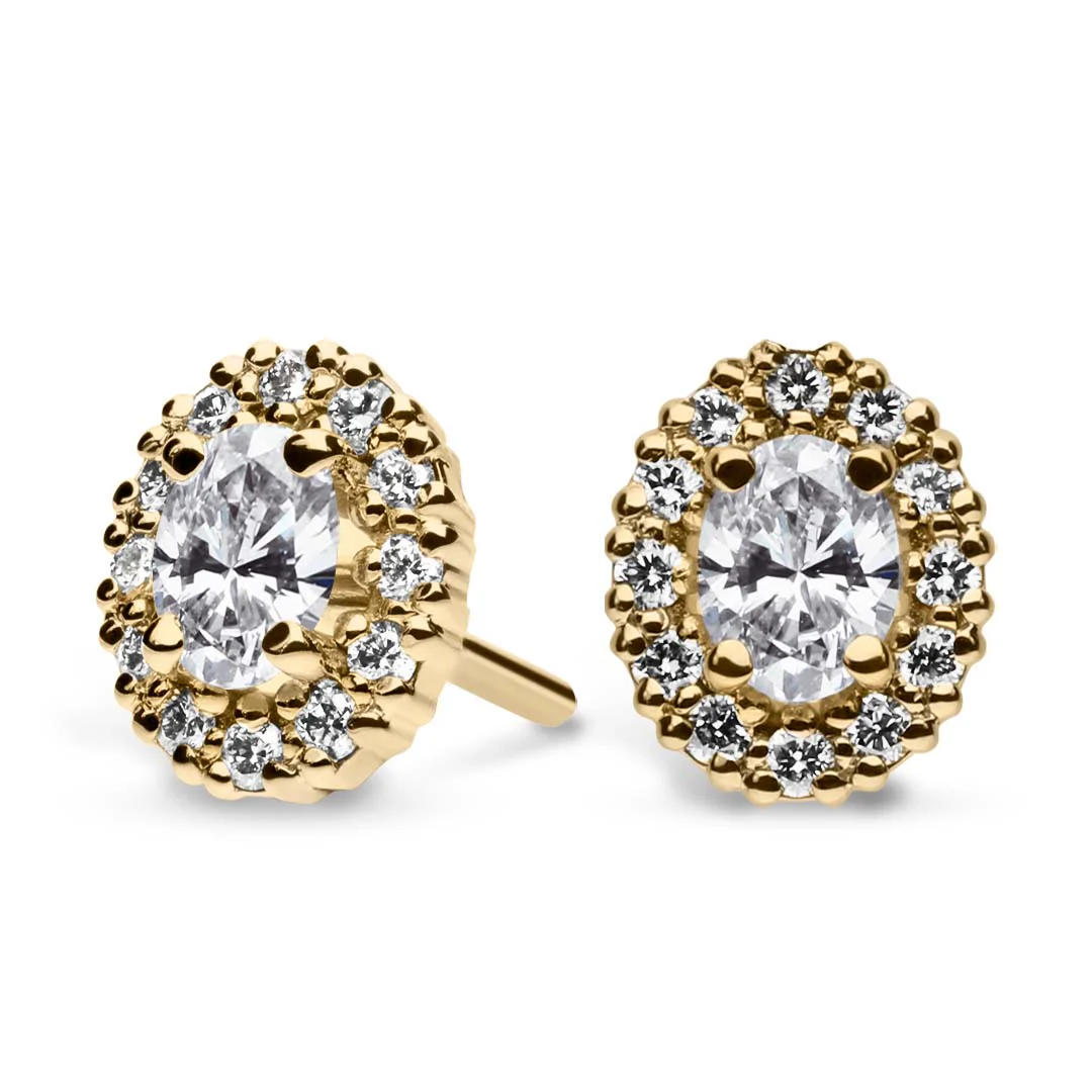 Silván Rosalie timanttikorvakorut 0,52ct, keltakultaa, Silván timanttikorut