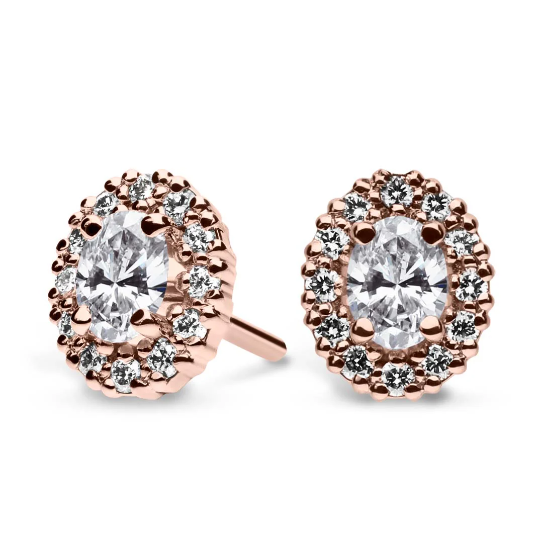 Silván Rosalie timanttikorvakorut 0,52ct, rosekultaa, Silván timanttikorut